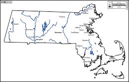 Massachusetts: Free maps, free blank maps, free outline maps, free base maps