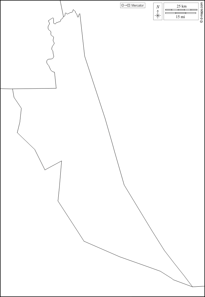 Provinz Touggourt : d-maps.com: Kostenlose Karten, kostenlose stumme Karte, kostenlose unausgefüllt Landkarte, kostenlose hochauflösende Umrisskarte : Grenzen, weiß