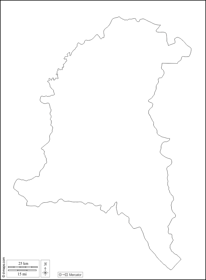 Djôrô : d-maps.com: mappa gratuita, mappa muta gratuita, cartina muta gratuita : contorni, bianco