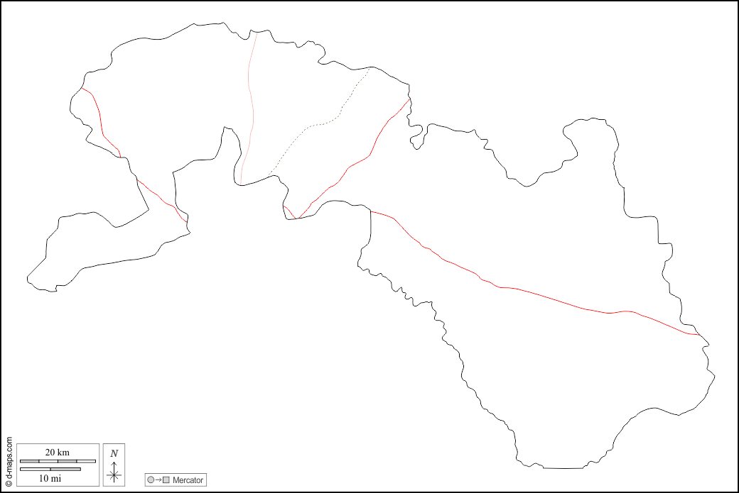 Убри : d-maps.com: Бесплатная карта, бесплатная карта, свободная карта, Бесплатная базовая карта
 : контур, дорог, Белый