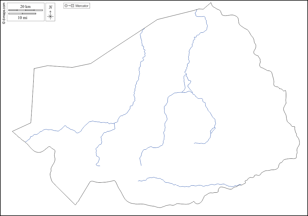 子 : d-maps.com: 免费地图, 免费的空白地图, 免费的轮廓地图, 免费基地地图 : 大纲, 水文学, 白
