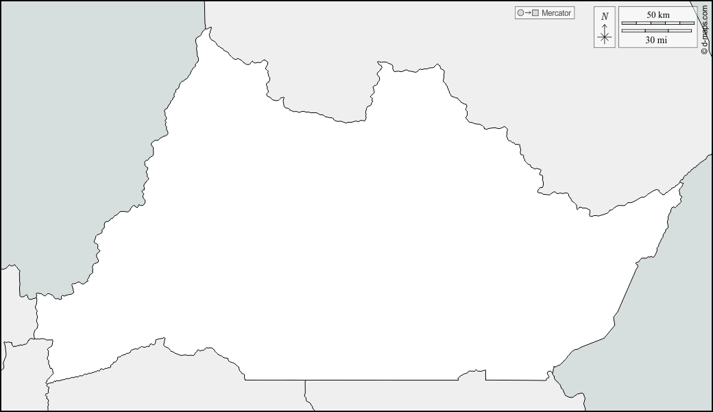 Regione di Adamaoua : d-maps.com: mappa gratuita, mappa muta gratuita, cartina muta gratuita : frontiere