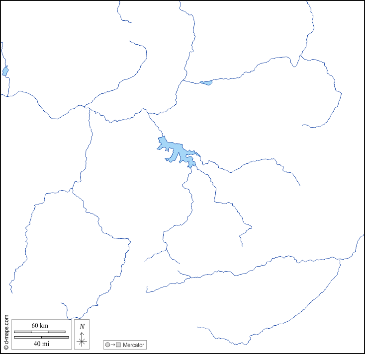 Regione del Nord : d-maps.com: mappa gratuita, mappa muta gratuita, cartina muta gratuita : litorali, idrografia