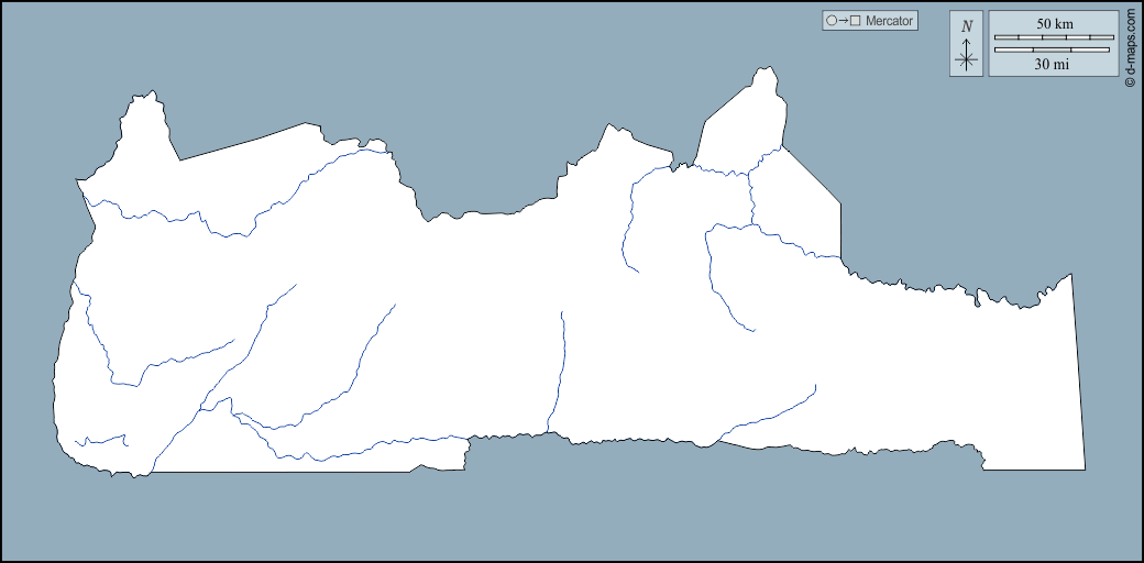 Южный регион : d-maps.com: Бесплатная карта, бесплатная карта, свободная карта, Бесплатная базовая карта
 : контур, гидрографии