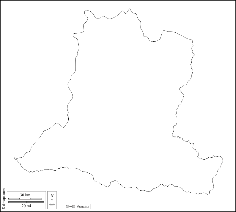 Basse-Kotto : d-maps.com: mapa gratuito, mapa mudo gratuito, mapa en blanco gratuito, plantilla de mapa : contornos, blanco