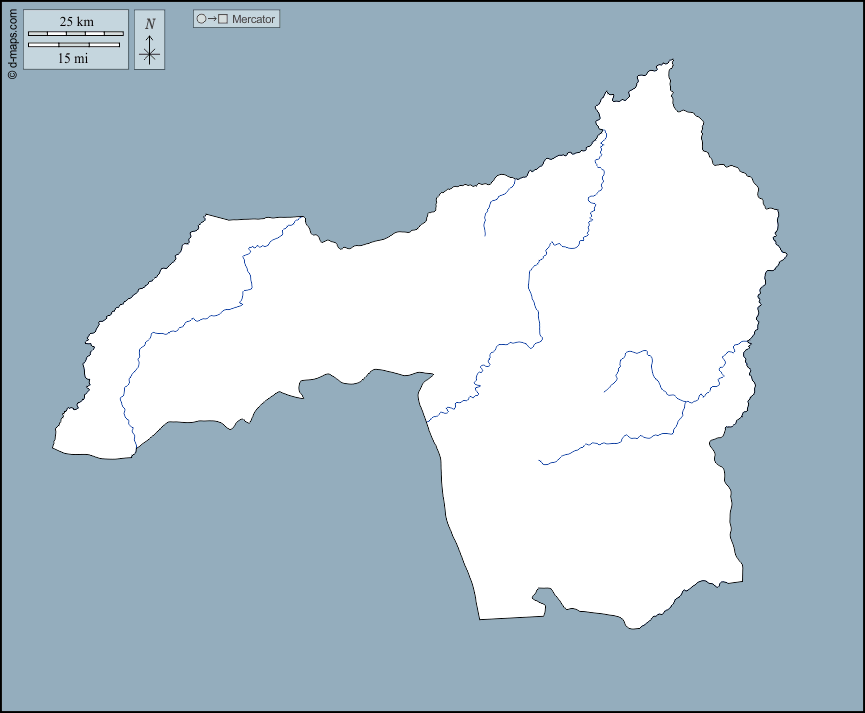 Lim-Pendé : d-maps.com: Kostenlose Karten, kostenlose stumme Karte, kostenlose unausgefüllt Landkarte, kostenlose hochauflösende Umrisskarte : Umrisse, Hydrografie