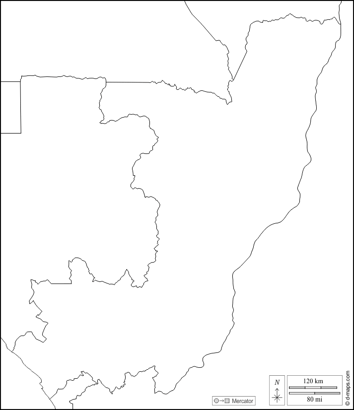 Congo : d-maps.com: free map, free blank map, free outline map, free base map : boundaries