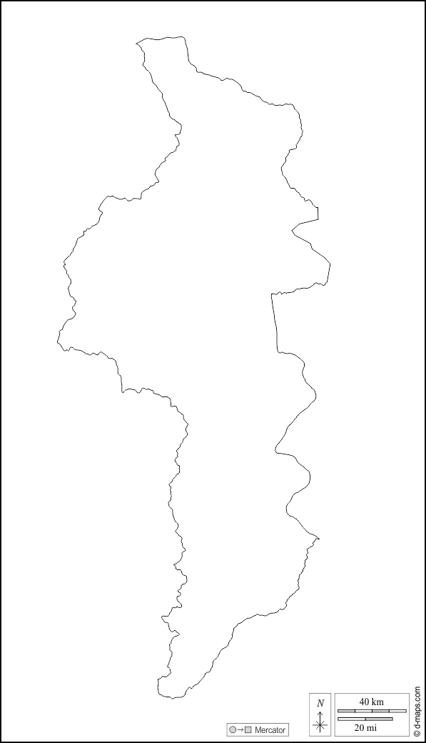 Cuvette-Ovest : d-maps.com: mappa gratuita, mappa muta gratuita, cartina muta gratuita : contorni, bianco