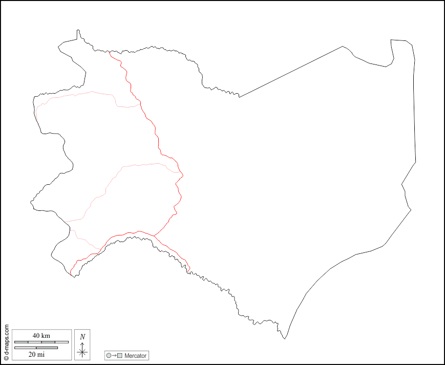Cuvette : d-maps.com: free map, free blank map, free outline map, free base map : outline, roads, white