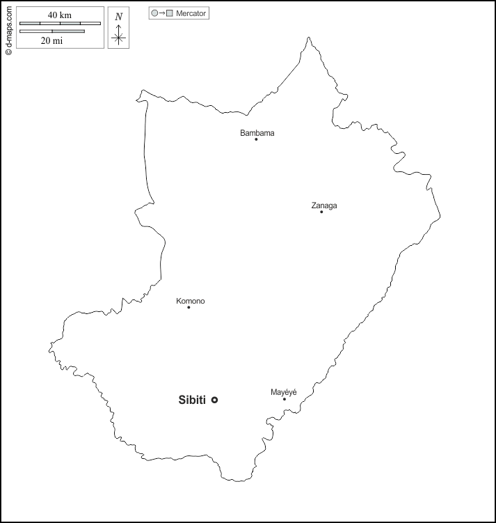 Lékoumou : d-maps.com: Kostenlose Karten, kostenlose stumme Karte, kostenlose unausgefüllt Landkarte, kostenlose hochauflösende Umrisskarte : Umrisse, Wichtige Städte, Namen, weiß