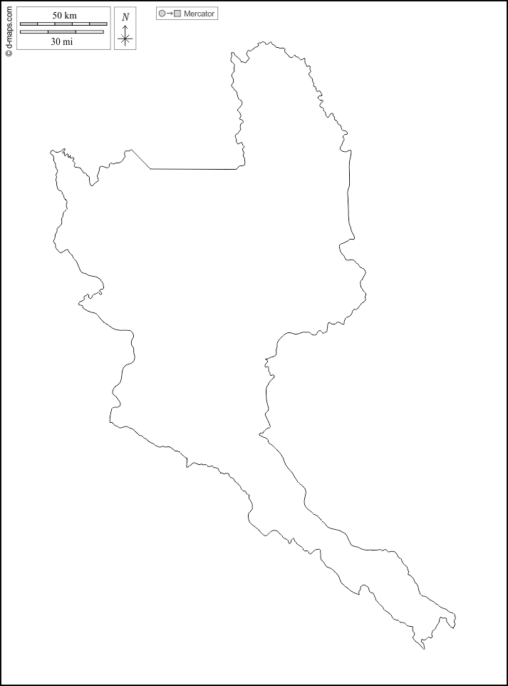 Niari : d-maps.com: mapa gratuito, mapa mudo gratuito, mapa en blanco gratuito, plantilla de mapa : contornos, blanco