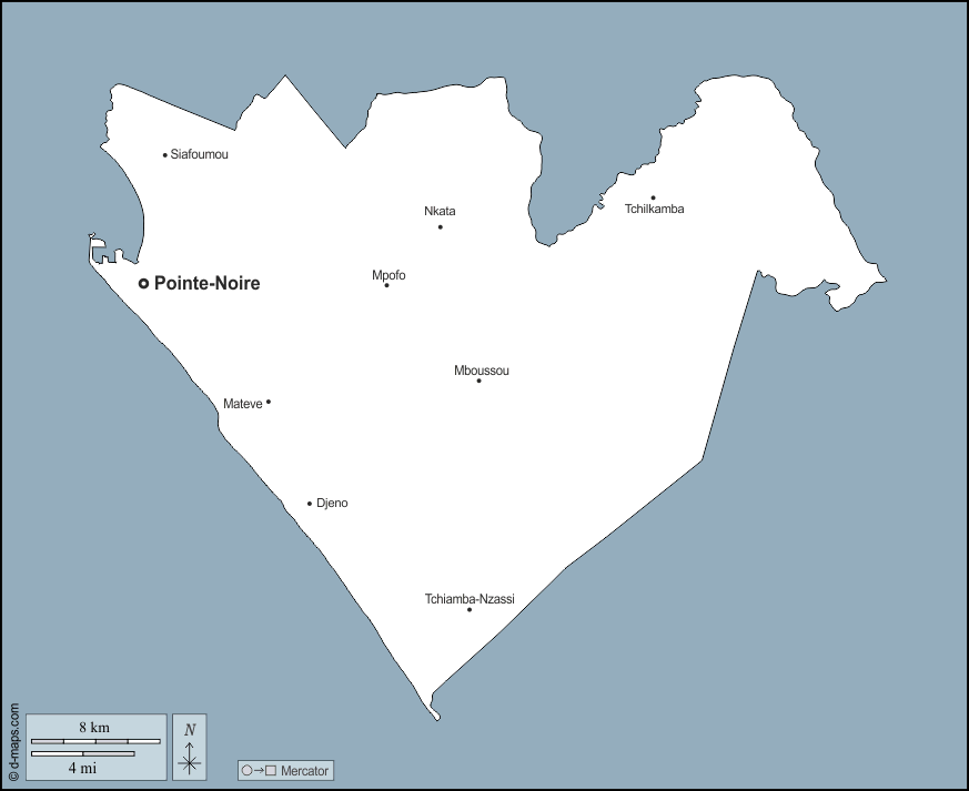 Пуэнт-Нуар : d-maps.com: Бесплатная карта, бесплатная карта, свободная карта, Бесплатная базовая карта
 : контур, Главные города, имена