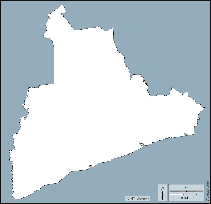 Bas-Sassandra : d-maps.com: mapa gratuito, mapa mudo gratuito, mapa en blanco gratuito, plantilla de mapa : contornos