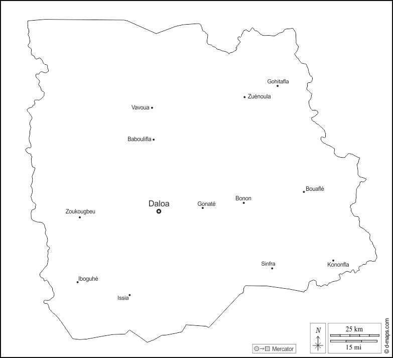 Сассандра-Мараху : d-maps.com: Бесплатная карта, бесплатная карта, свободная карта, Бесплатная базовая карта
 : контур, Главные города, имена, Белый