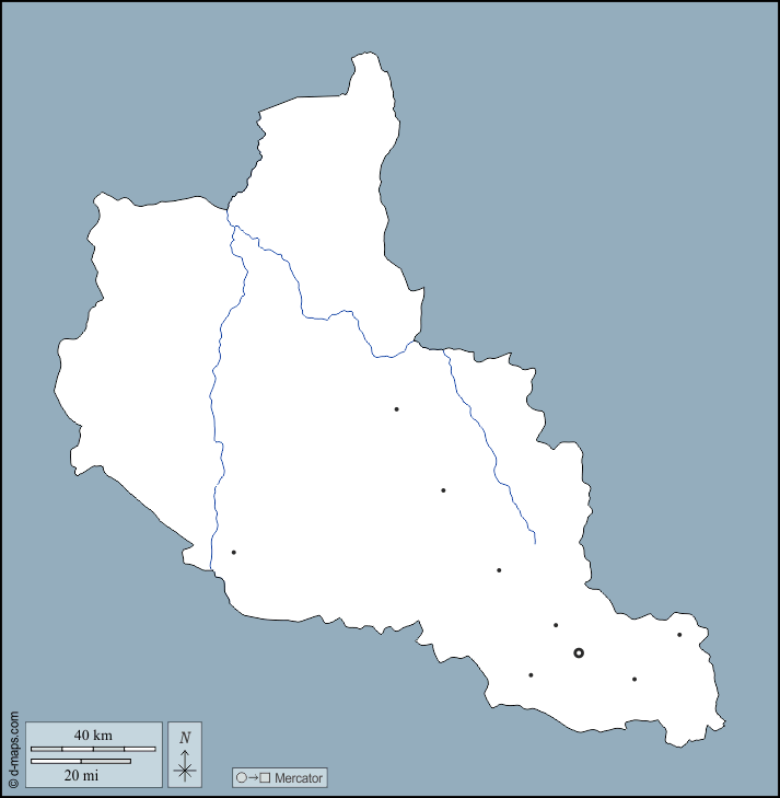 Anseba : d-maps.com: carte géographique gratuite, carte géographique muette gratuite, carte vierge gratuite, fond de carte gratuit, formats graphiques courants : contours, hydrographie, principales villes