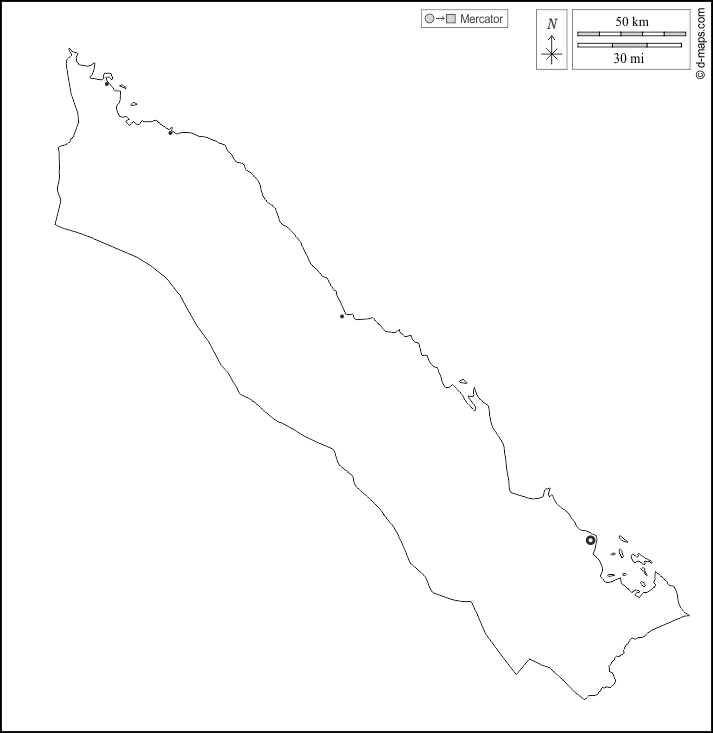 منطقة جنوب البحر الأحمر : خريطة مجانية, خريطة خاليه من الفراغ, خريطة الخطوط العريضة, خريطة القاعدة الحرة
 : الخطوط العريضة, المدن الرئيسية, أبيض