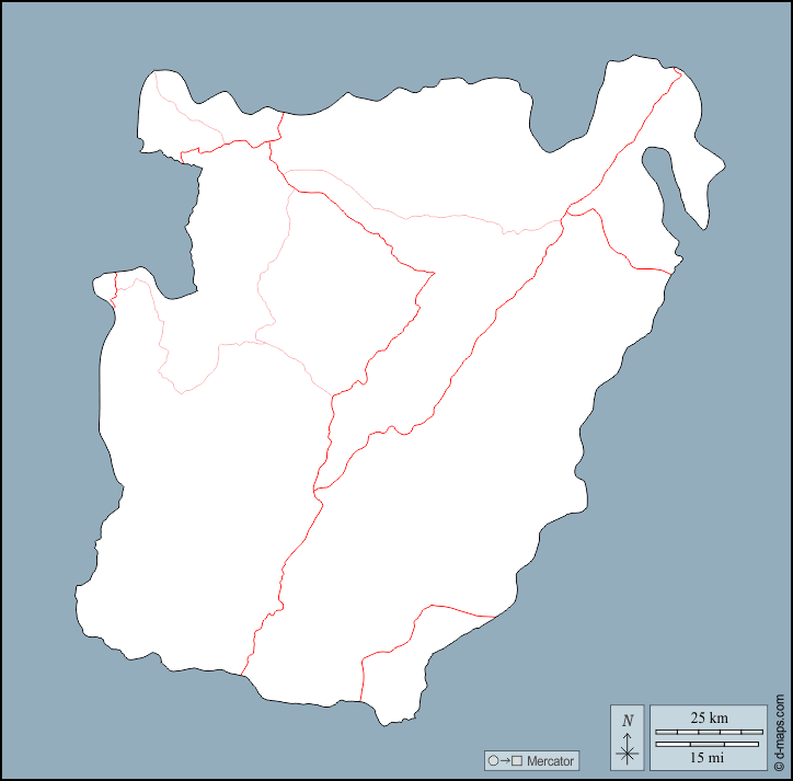 Etiopia centrale : d-maps.com: mappa gratuita, mappa muta gratuita, cartina muta gratuita : contorni, strade