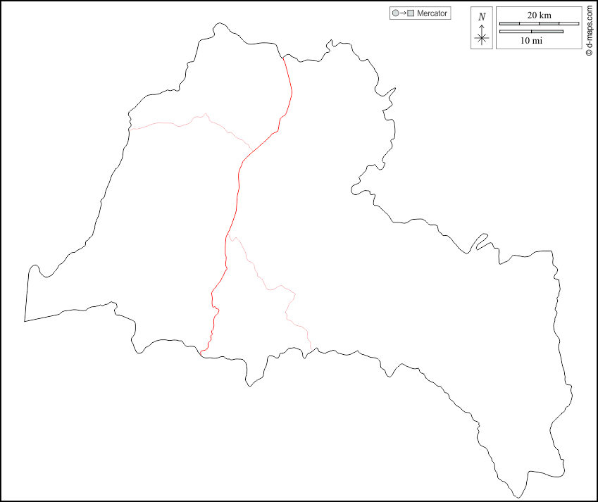 Сидама : d-maps.com: Бесплатная карта, бесплатная карта, свободная карта, Бесплатная базовая карта
 : контур, дорог, Белый