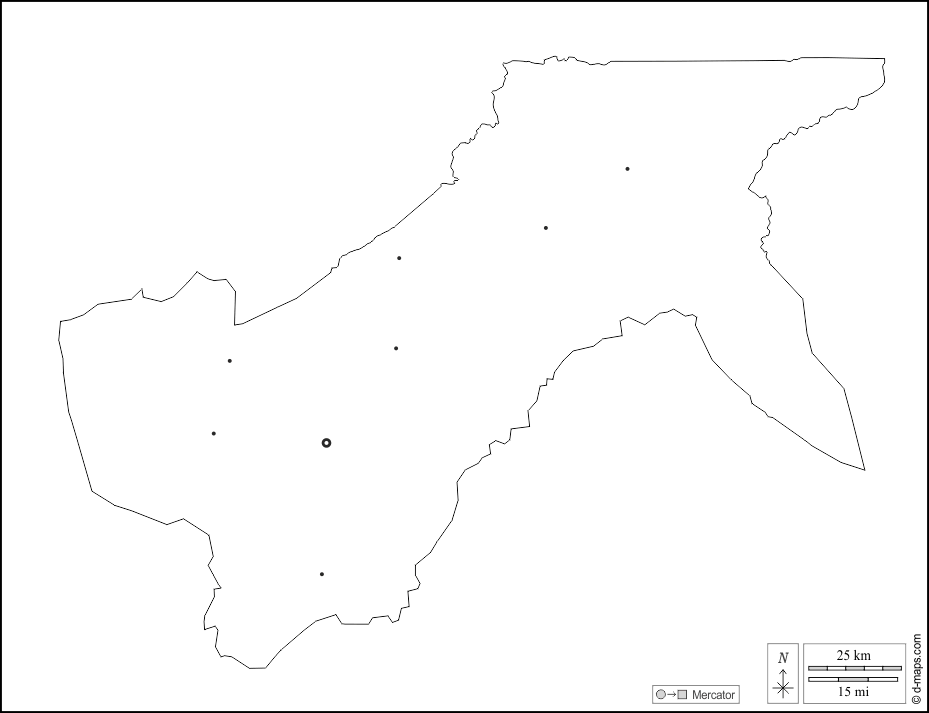 Moyen-Ogooué : d-maps.com: mapa gratuito, mapa mudo gratuito, mapa en blanco gratuito, plantilla de mapa : contornos, principales ciudades, blanco