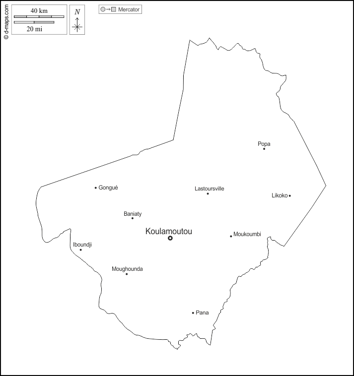 Огове-Лоло : d-maps.com: Бесплатная карта, бесплатная карта, свободная карта, Бесплатная базовая карта
 : контур, Главные города, имена, Белый
