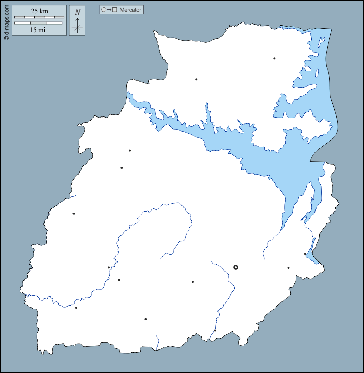 Восточная : d-maps.com: Бесплатная карта, бесплатная карта, свободная карта, Бесплатная базовая карта
 : контур, гидрографии, Главные города