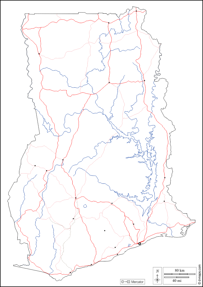 घाना : d-maps.com: नि: शुल्क मानचित्र, नि: शुल्क रिक्त नक्शा, नि: शुल्क रूपरेखा मानचित्र, नि: शुल्क आधार मानचित्र
 : बाह्यरेखा, जल-सर्वेक्षण, मुख्य शहरों, सड़कों, सफेद