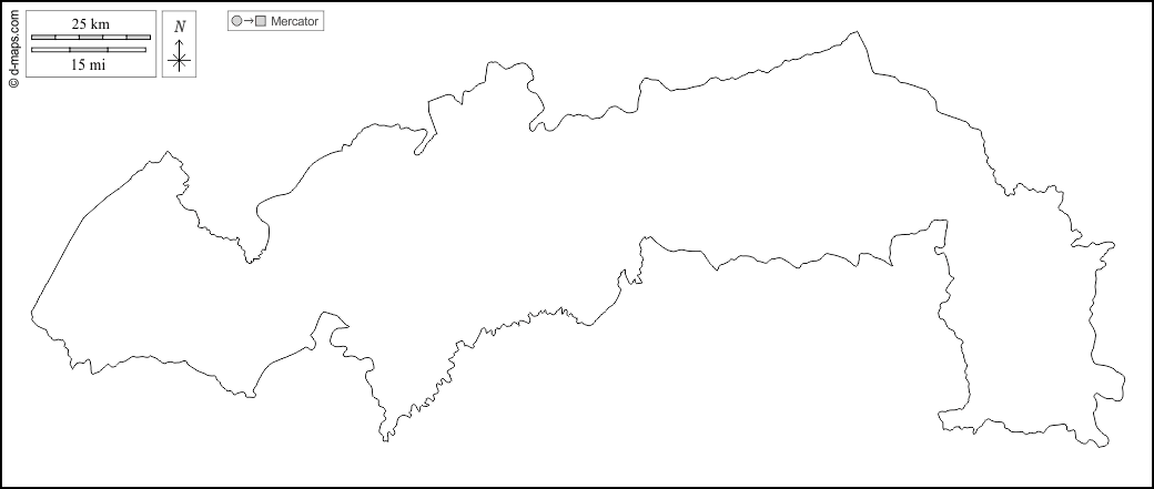 Nord Est : d-maps.com: mappa gratuita, mappa muta gratuita, cartina muta gratuita : contorni, bianco