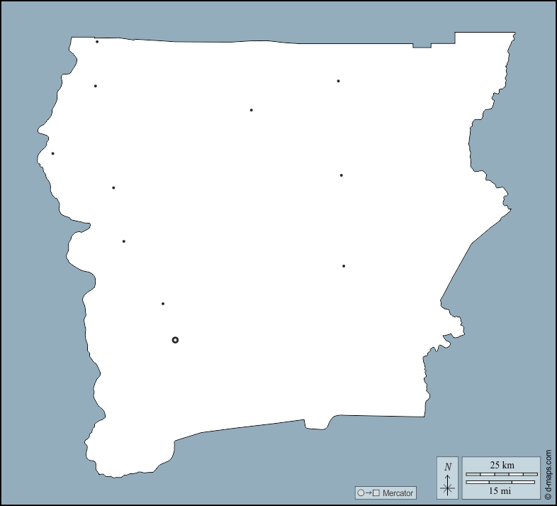 Alto Occidente : d-maps.com: mapa gratuito, mapa mudo gratuito, mapa en blanco gratuito, plantilla de mapa : contornos, principales ciudades