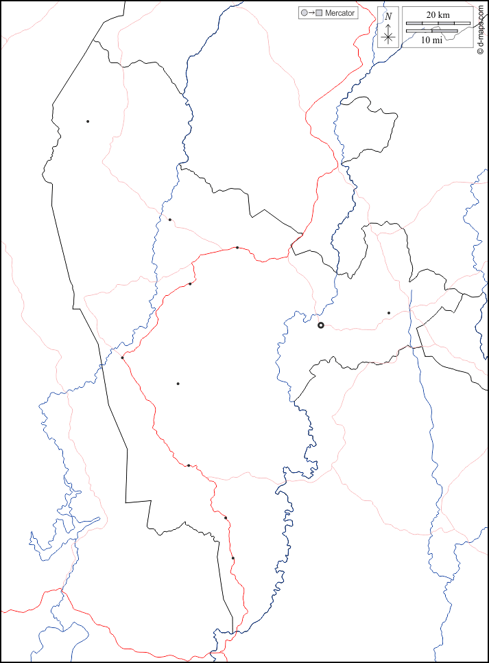 Северо-Западная : d-maps.com: Бесплатная карта, бесплатная карта, свободная карта, Бесплатная базовая карта
 : границы, гидрографии, Главные города, дорог, Белый