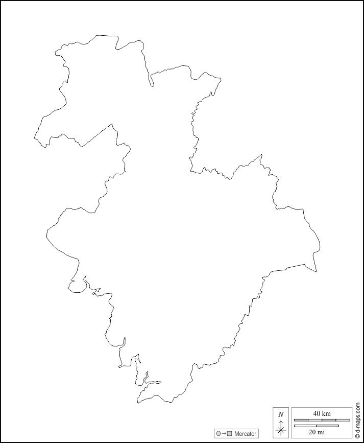 Quindia (região) : d-maps.com: mapa livre, mapa em branco livre, mapa livre do esboço, mapa básico livre
 : contornos, branco