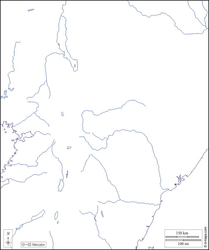 Kenya : d-maps.com: carte géographique gratuite, carte géographique muette gratuite, carte vierge gratuite, fond de carte gratuit, formats graphiques courants : littoraux, hydrographie, blanc