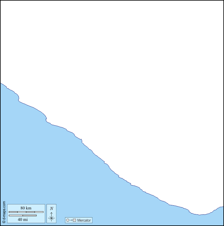Liberia : d-maps.com: carte géographique gratuite, carte géographique muette gratuite, carte vierge gratuite, fond de carte gratuit, formats graphiques courants : littoraux