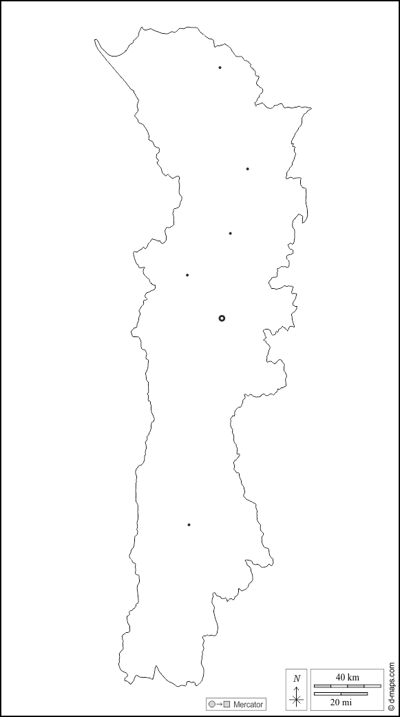 Алаотра-Мангоро : d-maps.com: Бесплатная карта, бесплатная карта, свободная карта, Бесплатная базовая карта
 : контур, Главные города, Белый
