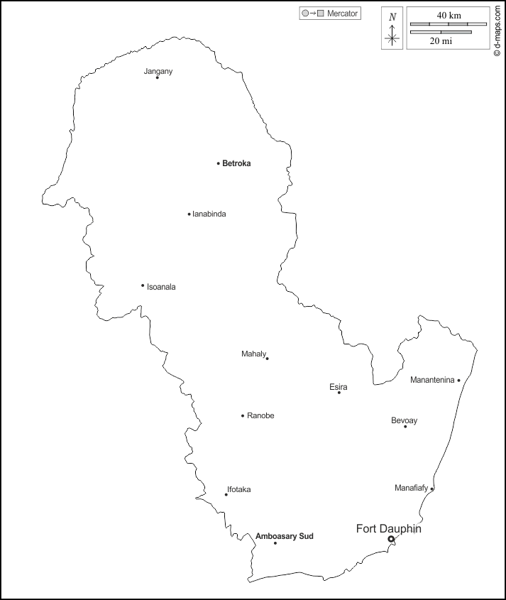 阿诺西大区 : d-maps.com: 免费地图, 免费的空白地图, 免费的轮廓地图, 免费基地地图 : 大纲, 主要城市, 名称, 白