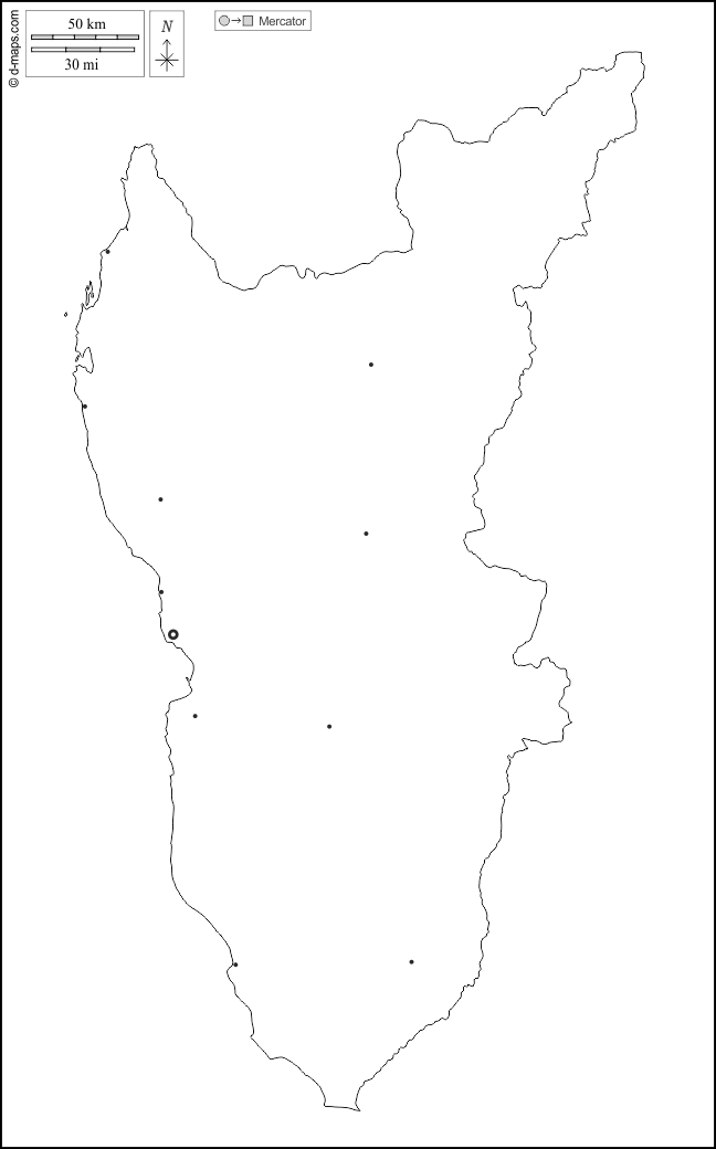 Atsimo-Andrefana : d-maps.com: mapa livre, mapa em branco livre, mapa livre do esboço, mapa básico livre
 : contornos, principais cidades, branco