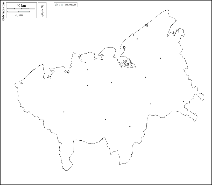 Boeny : d-maps.com: carte géographique gratuite, carte géographique muette gratuite, carte vierge gratuite, fond de carte gratuit, formats graphiques courants : contours, principales villes, blanc
