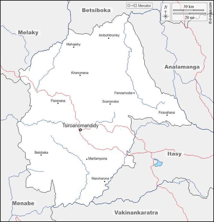 Bongolava : d-maps.com: carte géographique gratuite, carte géographique muette gratuite, carte vierge gratuite, fond de carte gratuit, formats graphiques courants : frontières, hydrographie, principales villes, routes, noms