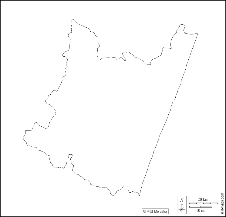 Fitovinany : d-maps.com: mappa gratuita, mappa muta gratuita, cartina muta gratuita : contorni, bianco
