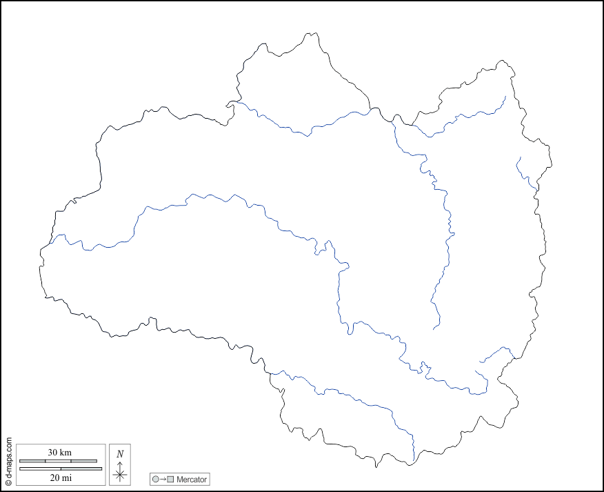 Haute Matsiatra : d-maps.com: Kostenlose Karten, kostenlose stumme Karte, kostenlose unausgefüllt Landkarte, kostenlose hochauflösende Umrisskarte : Umrisse, Hydrografie, weiß