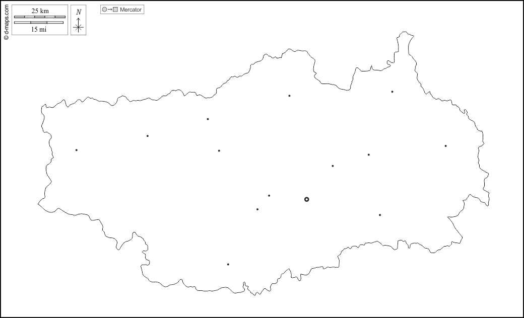 Вакинанкаратра : d-maps.com: Бесплатная карта, бесплатная карта, свободная карта, Бесплатная базовая карта
 : контур, Главные города, Белый