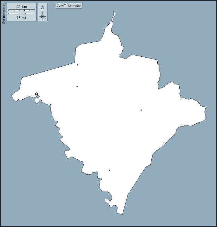 Gorgol : d-maps.com: free map, free blank map, free outline map, free base map : outline, main cities