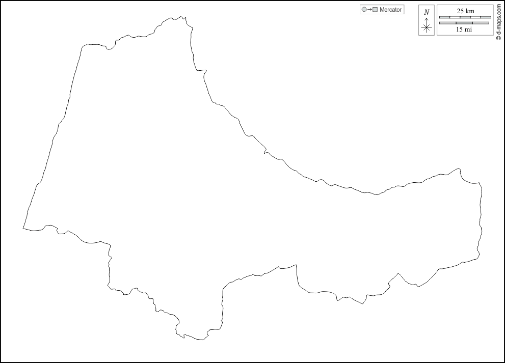 Tanger-Tetouan-Al Hoceima : d-maps.com: free map, free blank map, free outline map, free base map : outline, white