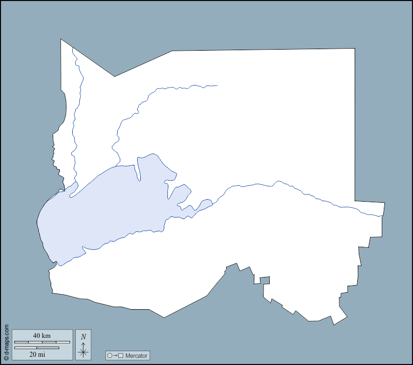 Oshikoto : d-maps.com: mapa gratuito, mapa mudo gratuito, mapa en blanco gratuito, plantilla de mapa : contornos, hidrografía