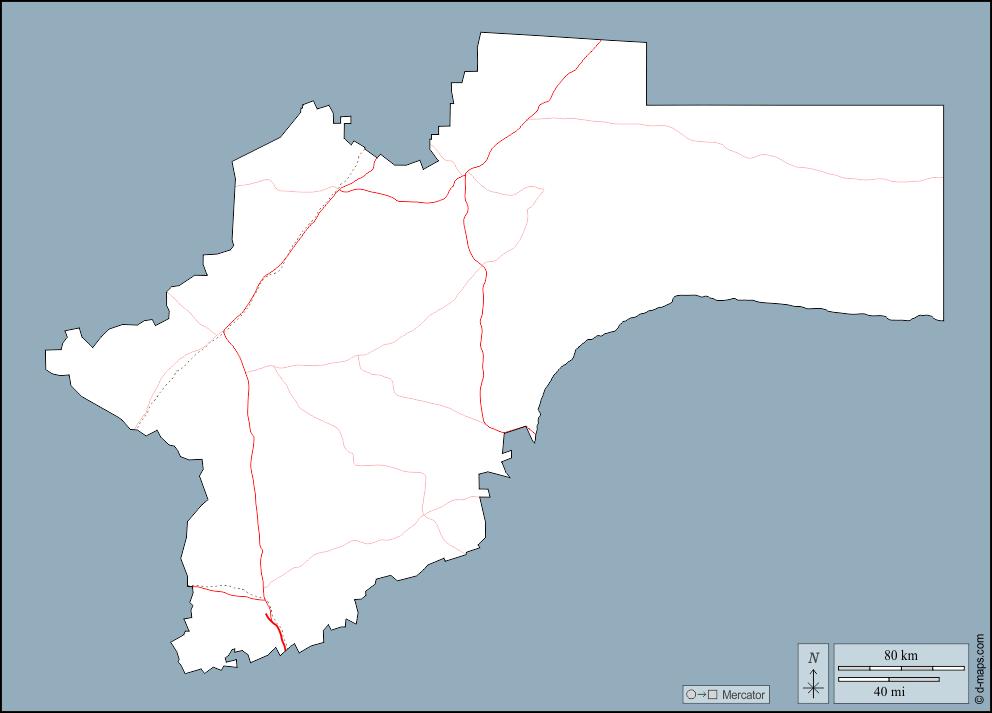 Otjozondjupa : d-maps.com: free map, free blank map, free outline map, free base map : outline, roads