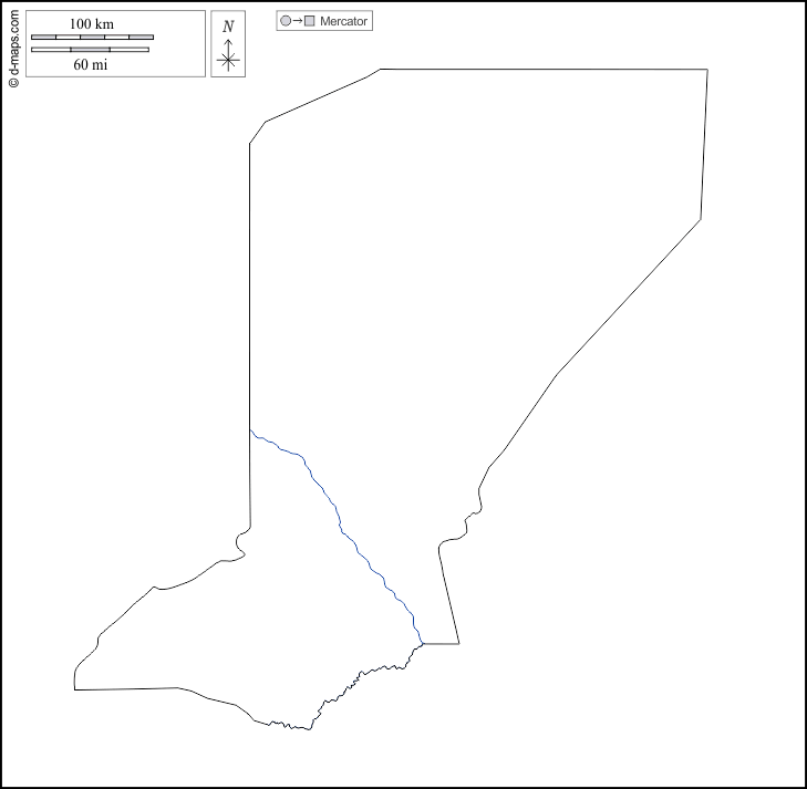 迪法大区 : d-maps.com: 免费地图, 免费的空白地图, 免费的轮廓地图, 免费基地地图 : 大纲, 水文学, 白