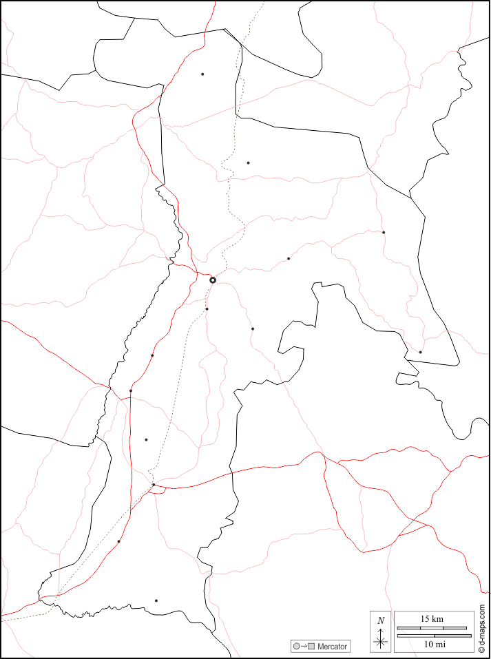 Abia : d-maps.com: mappa gratuita, mappa muta gratuita, cartina muta gratuita : frontiere, principali città, strade, bianco