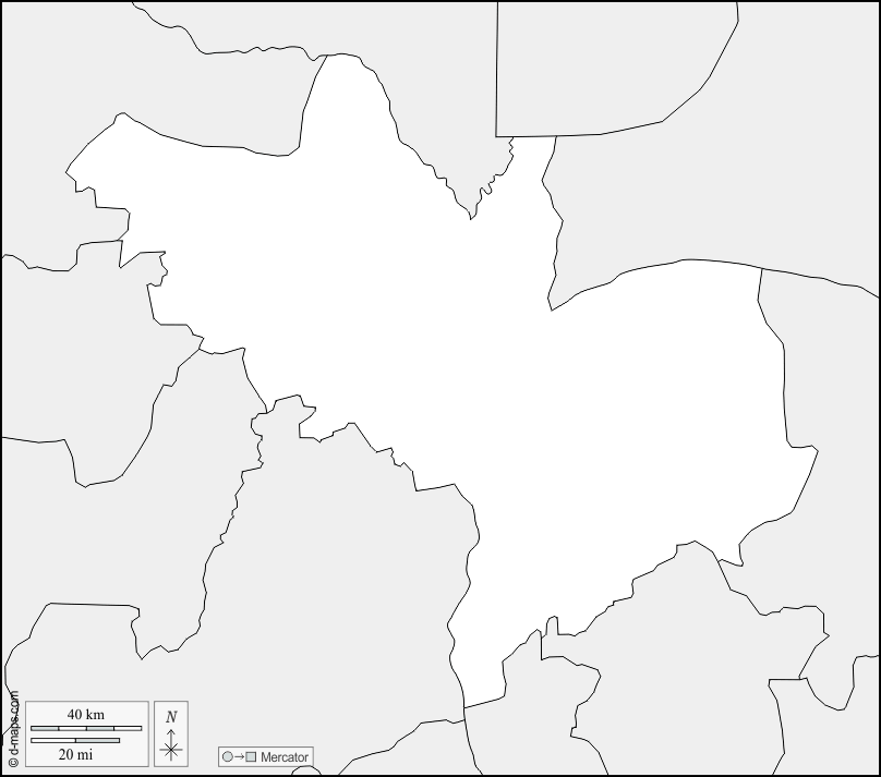 Kogi : d-maps.com: mappa gratuita, mappa muta gratuita, cartina muta gratuita : frontiere