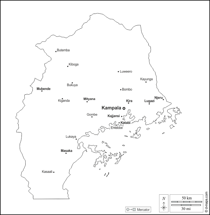 Central : d-maps.com: Kostenlose Karten, kostenlose stumme Karte, kostenlose unausgefüllt Landkarte, kostenlose hochauflösende Umrisskarte : Umrisse, Wichtige Städte, Namen, weiß