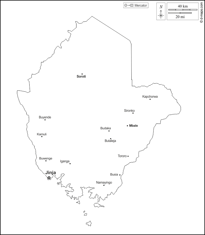 Eastern : d-maps.com: free map, free blank map, free outline map, free base map : outline, main cities, names, white