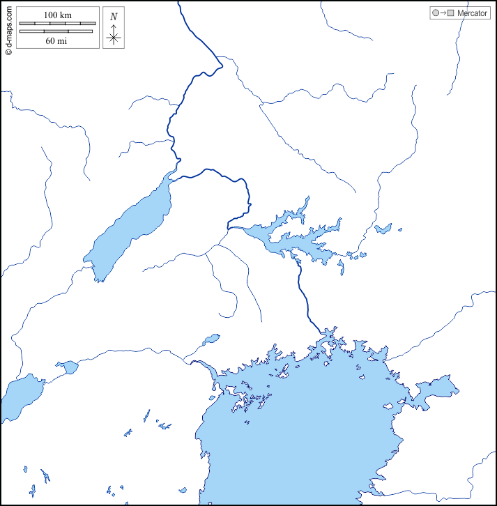 乌干达 : d-maps.com: 免费地图, 免费的空白地图, 免费的轮廓地图, 免费基地地图 : 海岸, 水文学